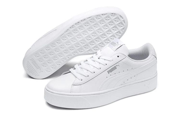 Women's Sneakers Puma Wmns Vikky Stacked 'White Silver'