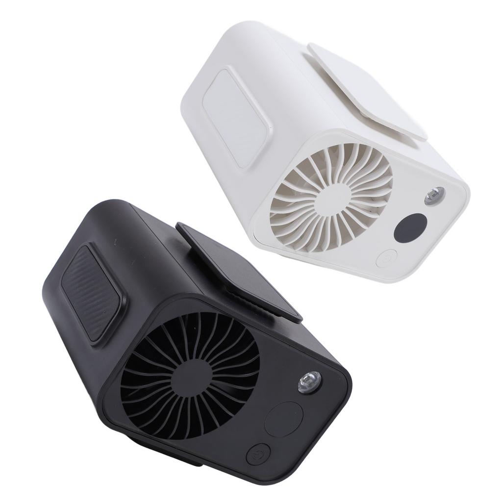 Portable Waist Fan Wearable Hanging Neck Clip On Belt Personal Fan with LED Light Digital DisplayUSB