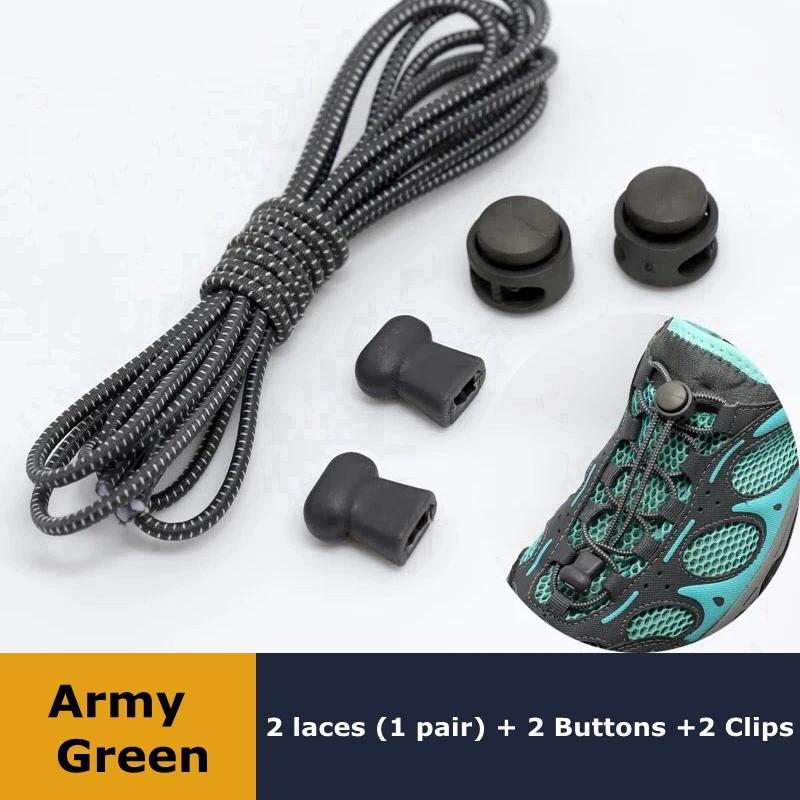 Lacci Elastici Senza Nodo per Scarpe Quick Lock Rotondi in Gomma Regolabili Elastici Pigri per Scarpe da Ginnastica Scarpe da Corsa Sportive