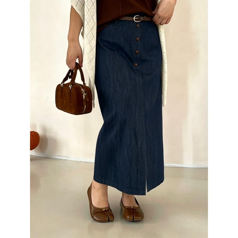 Plus Size Women High Waist Slit