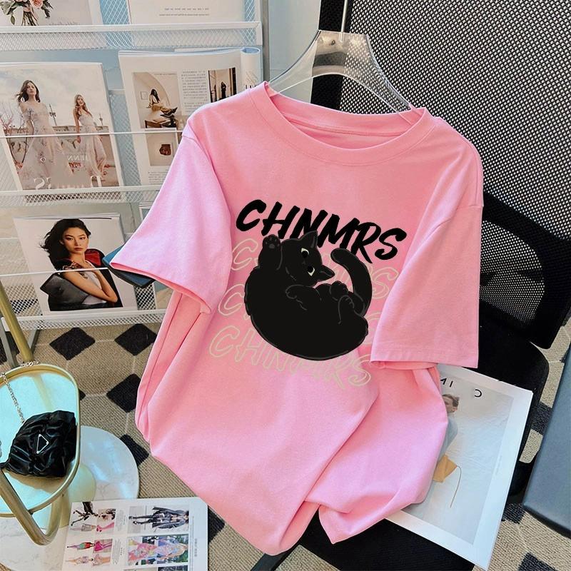 Summer Kids Adult Fashion Print Short Sleeve T-Shirt Outdoor Casual O-Neck Oversized Women's Tees Top Girl Clothing