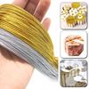 1 Bundle DIY Decor Packaging Rope Birthday Party Supplies Christmas Wedding Gold Silver Gift Ribbons
