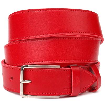 Hochwertiger Damengürtel für Jeans aus echtem Leder GRANDE PELLE Ledergürtel 21455 Rot