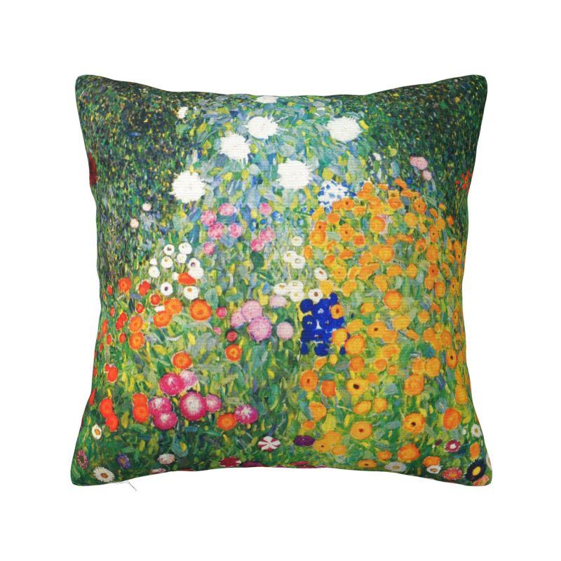 Modern The Kiss By Gustav Klimt Sofa Cushion Cover Polyester Painting Art Throw Pillow Case for Living Room