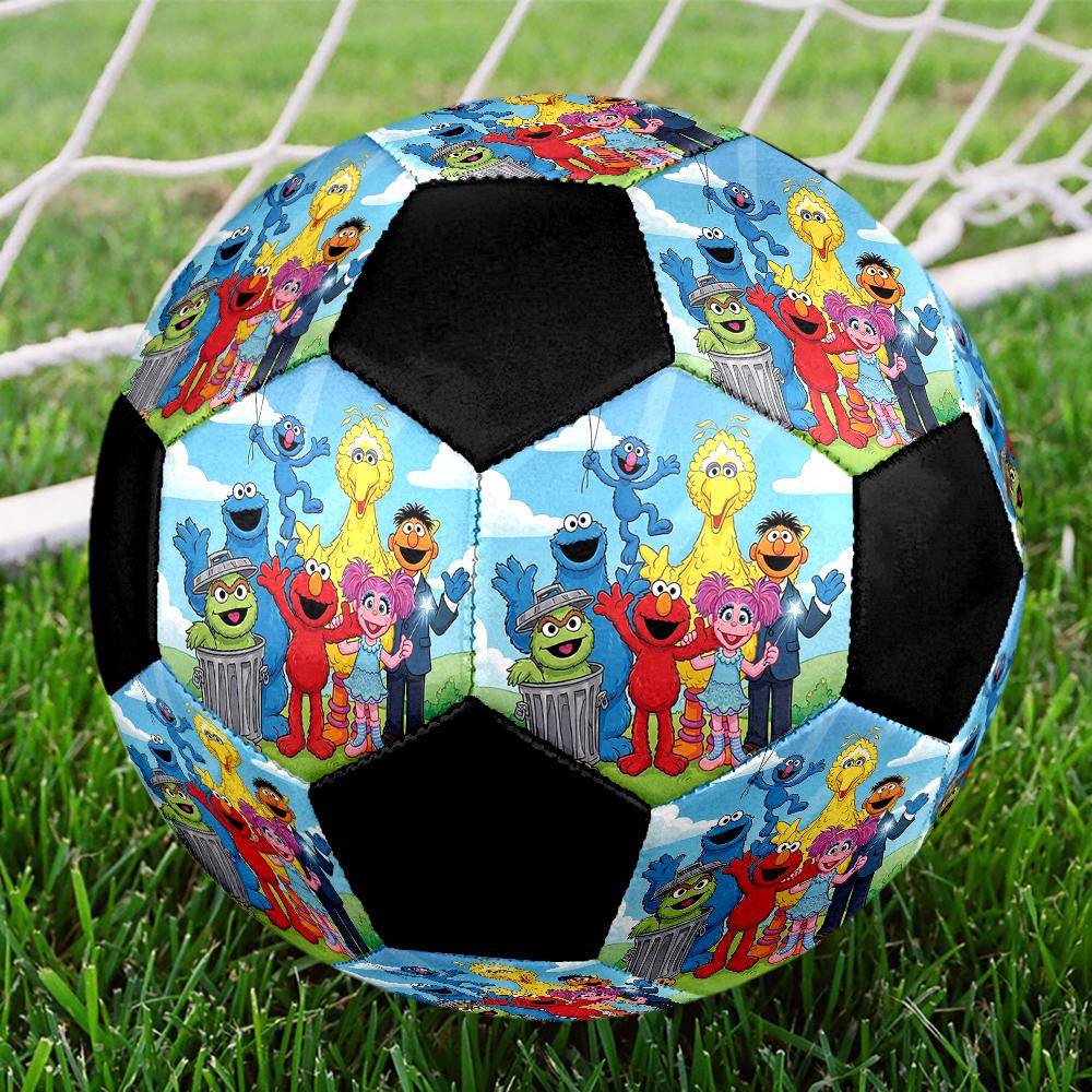 Sesame Street Theme Size 5 Soccer Ball, Suitable for Both Indoor and Outdoor Matches, a Gift Suitable for Everyone.