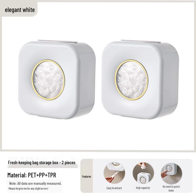 Wall-Mounted Cling Film Dispenser & Storage Box Organizer