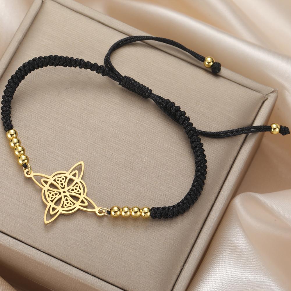 Dawapara Keltský Triquetra Uzel Trojice Náramek Wicca Symbol Nerezová Ocel Irský Dárek Amulet Štěstí Šperk