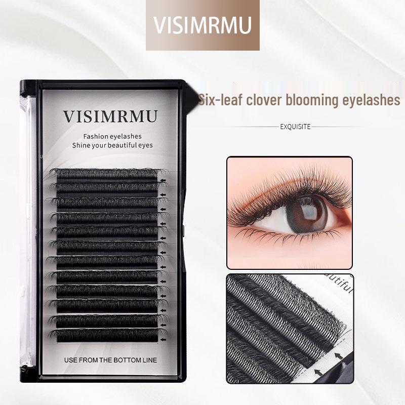 Natural Thick YY Eyelash Extensions - Large Capacity, Non-Scattered, Three-Leaf/Four-Leaf Design