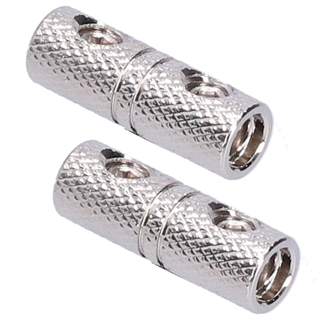 2pcs Power Cord Extension Terminal 8 Gauge Input Output Wire Coupler Joiner for Car Audio System