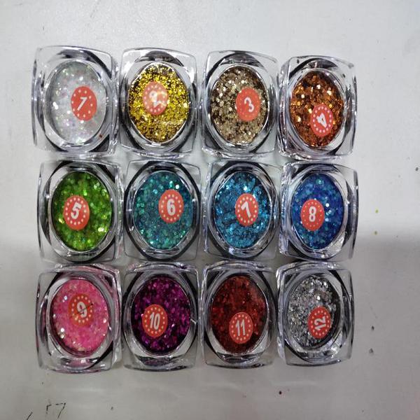 Buy Fine Glitter Powder Safe for Skin DIY Nail Art Glitter Powder at