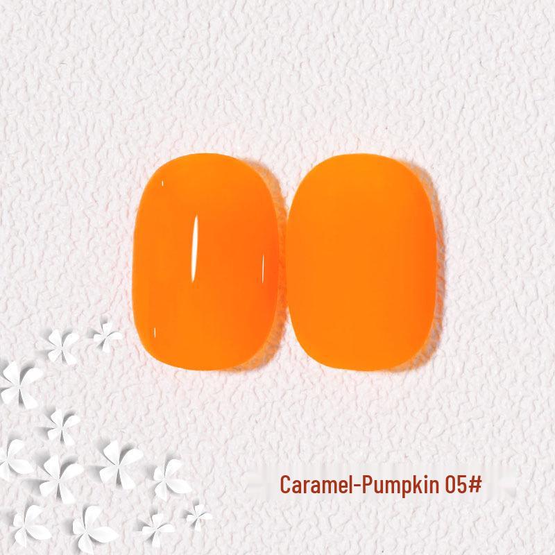 

2024 Карамельная тыква Гель для ногтей: Универсальный, льстящий тону кожи оранжево-красный для салонов светотерапии для ногтей