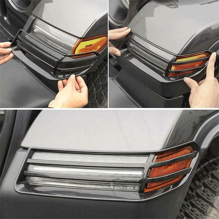 2X Glossy Black Front Wheel Eyebrow Light Cover Trim For Jeep Wrangler Jl 2018+