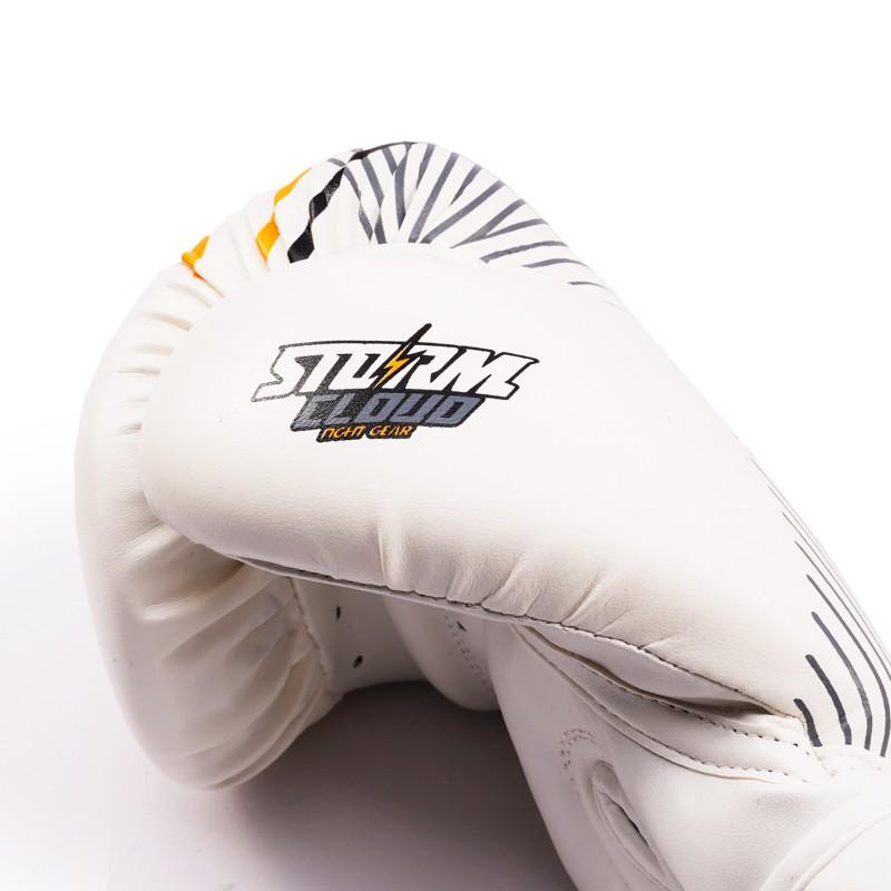 Boxerské rukavice StormCloud StarFall Bílé a žluté 16oz