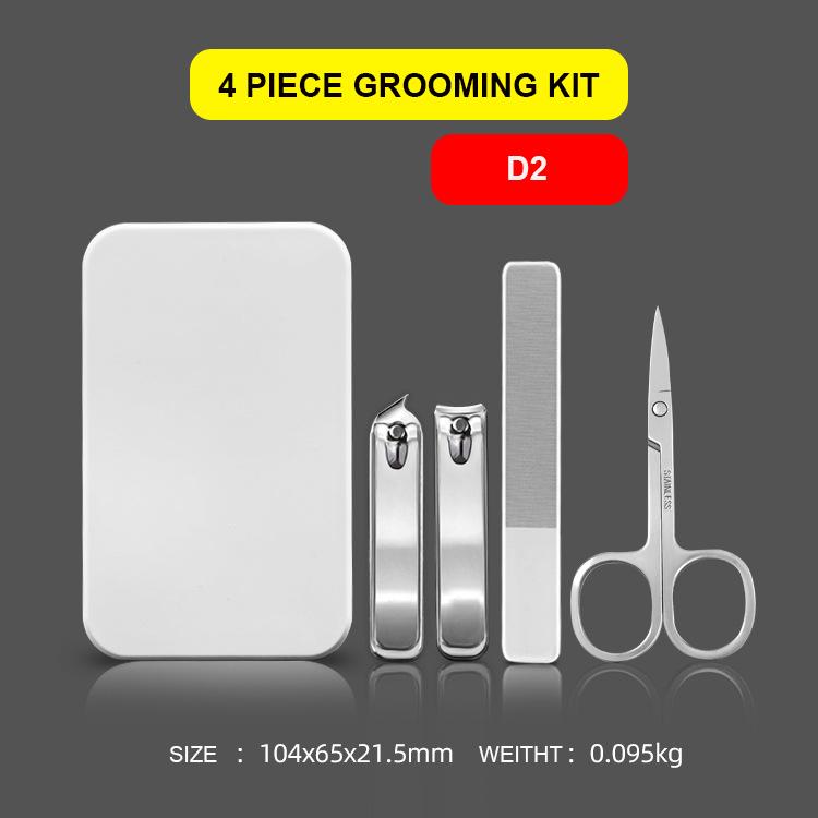 Manicure & Pedicure Set with Stainless Steel Toe Nail Clipper & File Grooming Kit Custom Logo and Package Gift