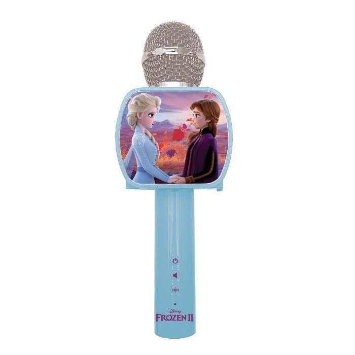 Micro Karaoké sans fil Reine des Neiges - LEXIBOOK - Enceinte Bluetooth® intégrée - 3 tonalités de voix