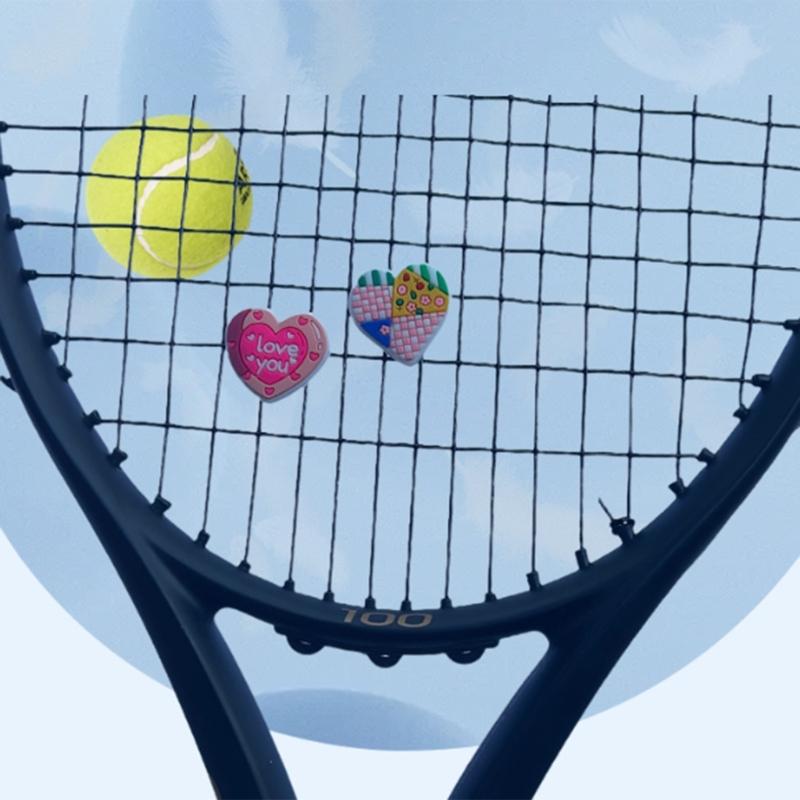 High Elasticities Silicones Shocked Absorber Tennis Racket Heart Durability Vibration Performances Tennis Gear Accessory