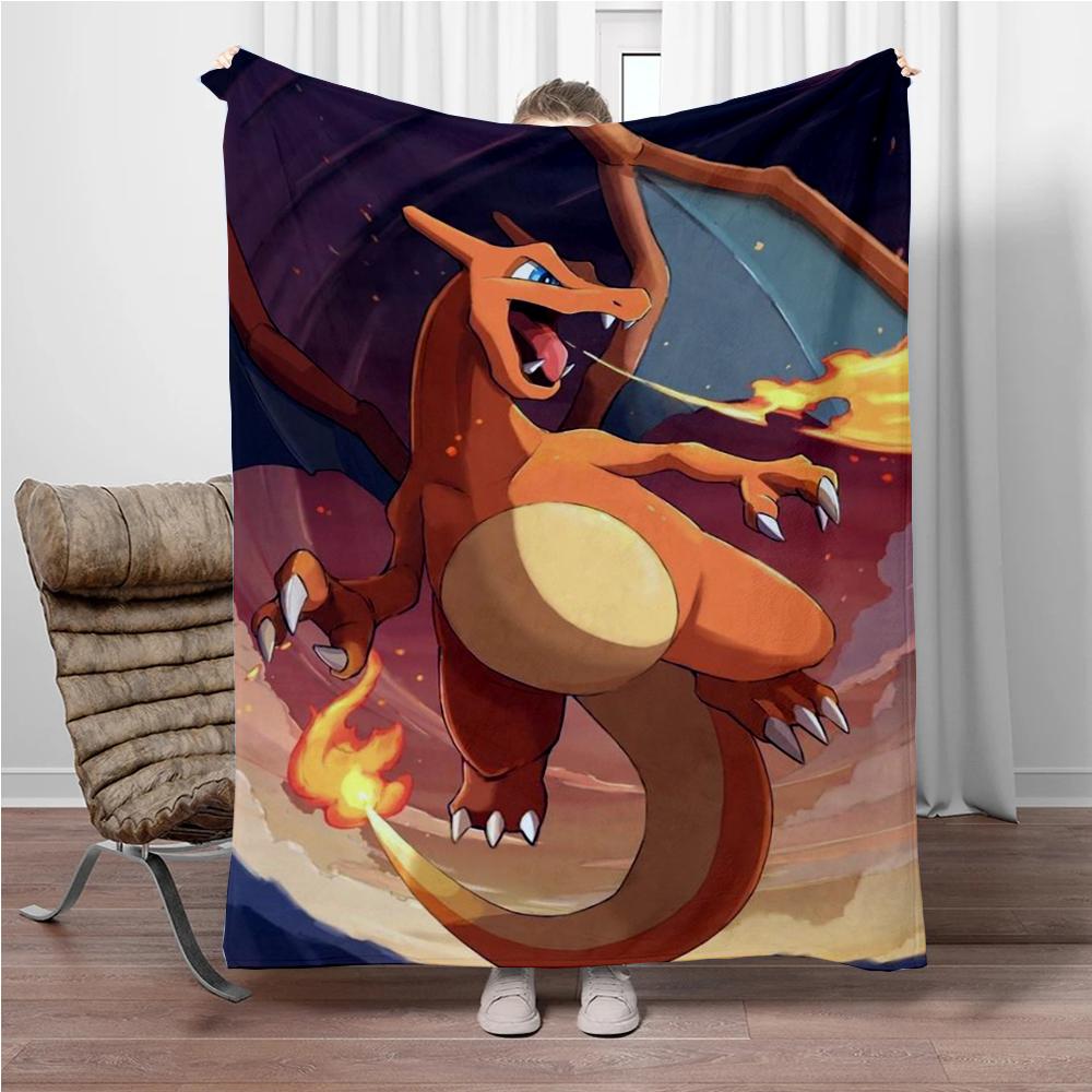 31 Style Pokemon Cartoon Cute Pikachu 3D Soft Flannel Blanket for Bed Bedroom Sofa Picnic,Throw Blankets for Kids Outdoors Gift