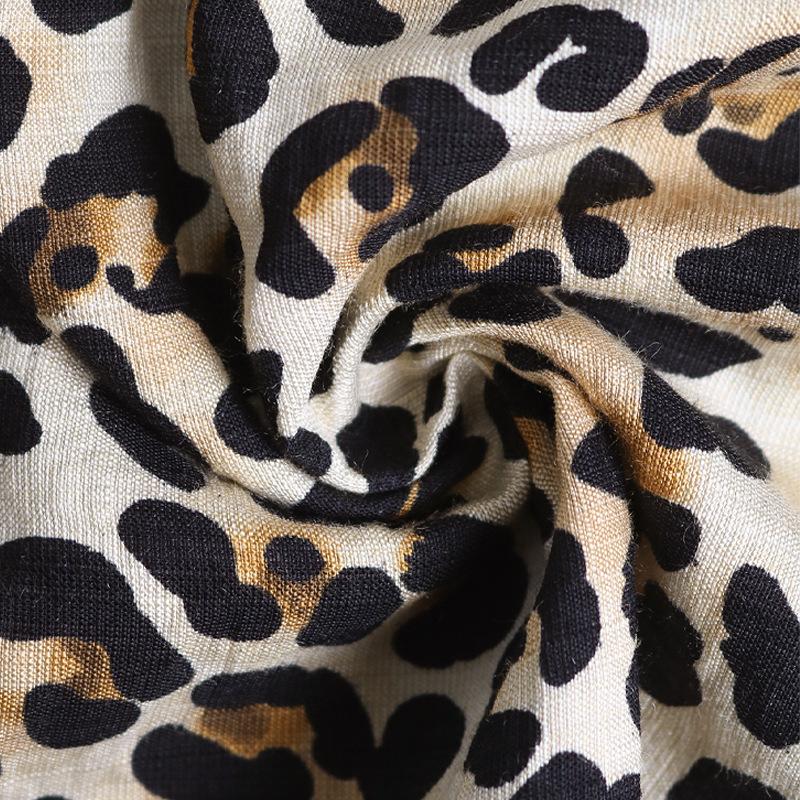 Sexy and Retro Leopard Print Halter Dress for Women In Summer