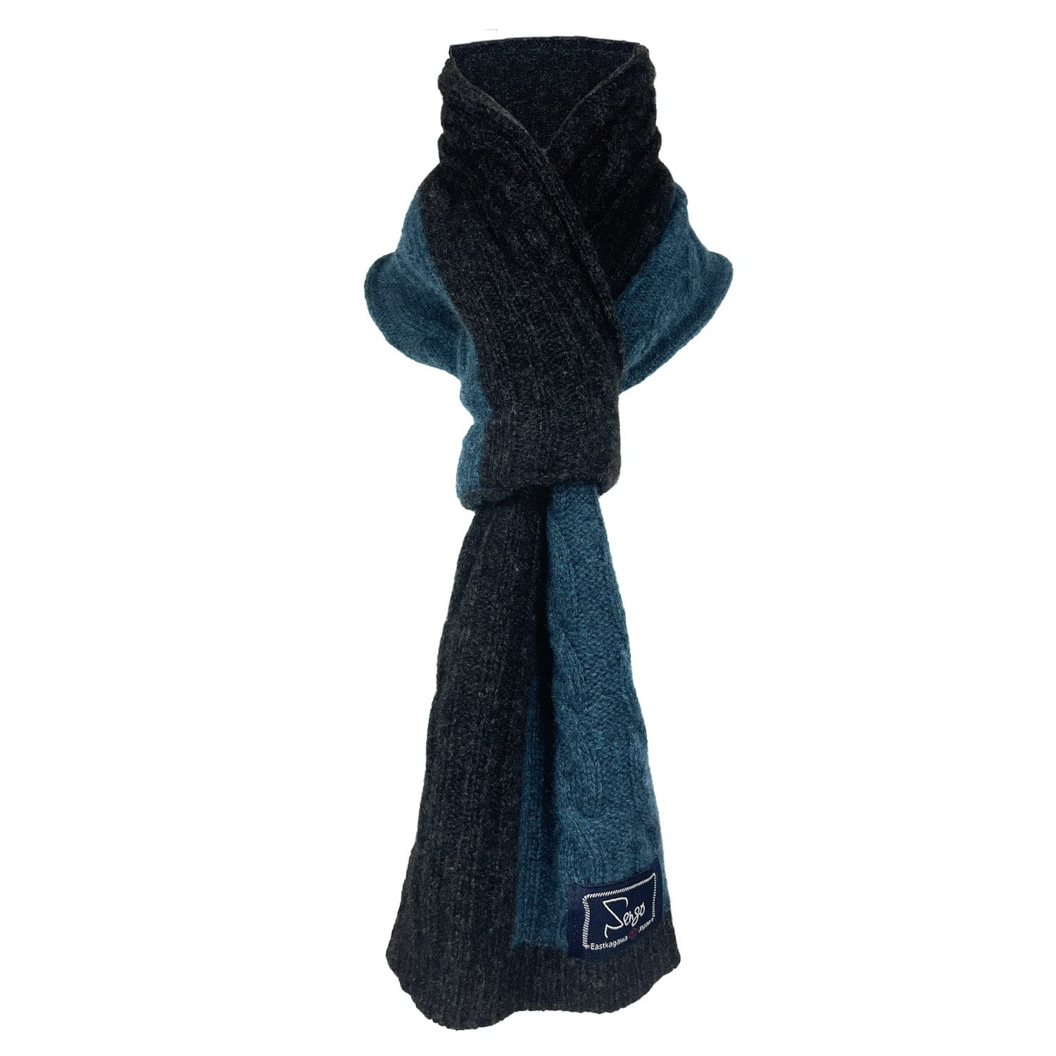 

TERAICHI Cashmere Compact with Cable Gift Box Made in Short Insert Sengo Compact Compact 100% Muffler™ Bicolor, Included, Japan, Scarf, Scarf,