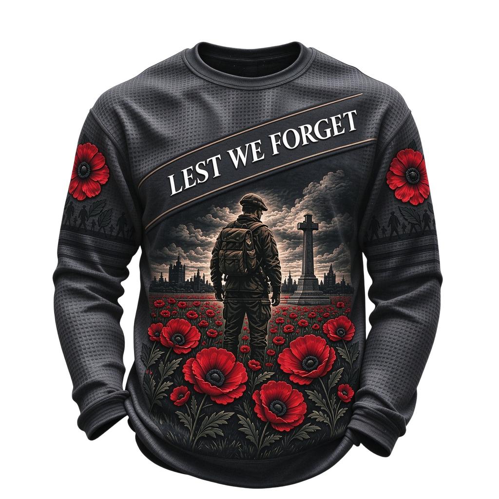 Men's Knit Crewneck Long Sleeve Shirt for Casual or Everyday Wear