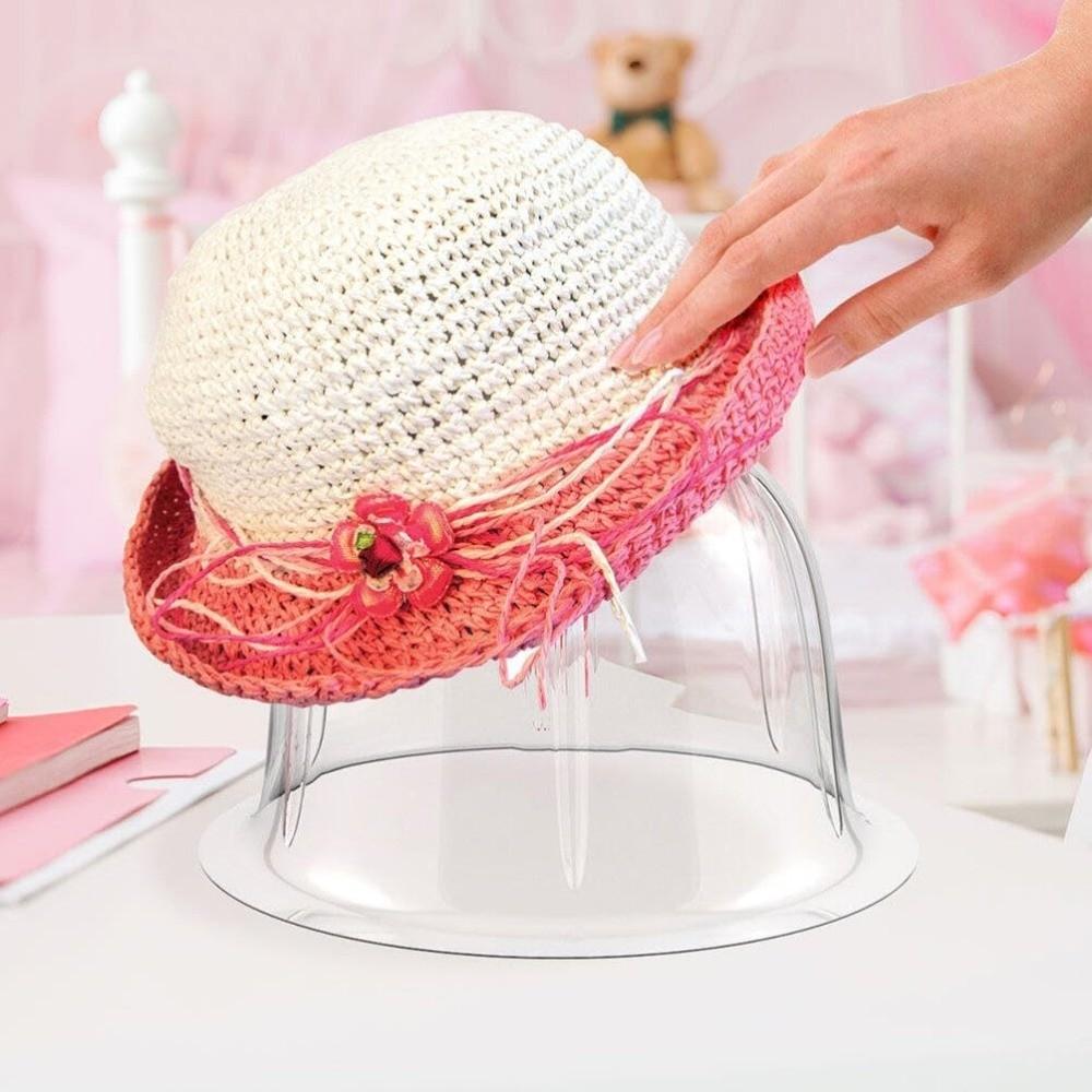 Przezroczysty Stojak na Kapelusz Bucket Hat Stojak na Kapelusze z PVC Stojak do Eksponowania Kapeluszy Do Eksponowania i Przechowywania Kapeluszy