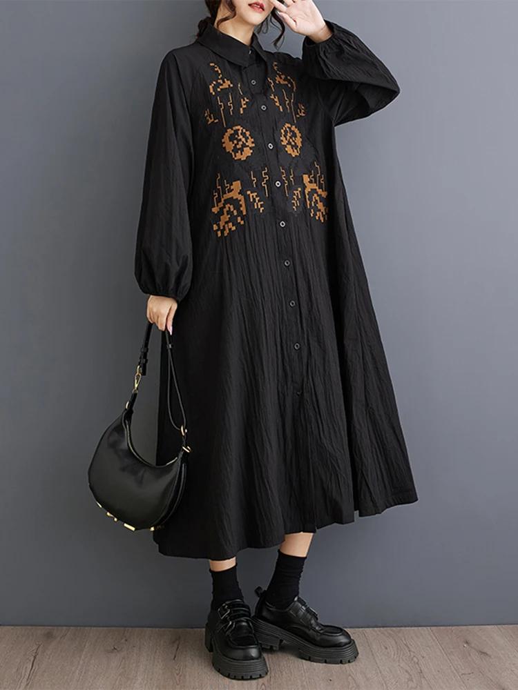 

XITAO свободные женские платья-рубашки с принтом в стиле пэчворк GYX1046 One Size хаки