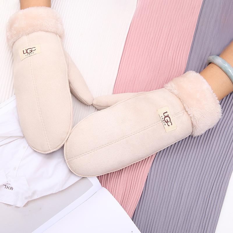 Guanti da donna autunnali e invernali nuovi Guanti adorabili coreani in peluche ispessiti Guanti senza dita Guanti da donna