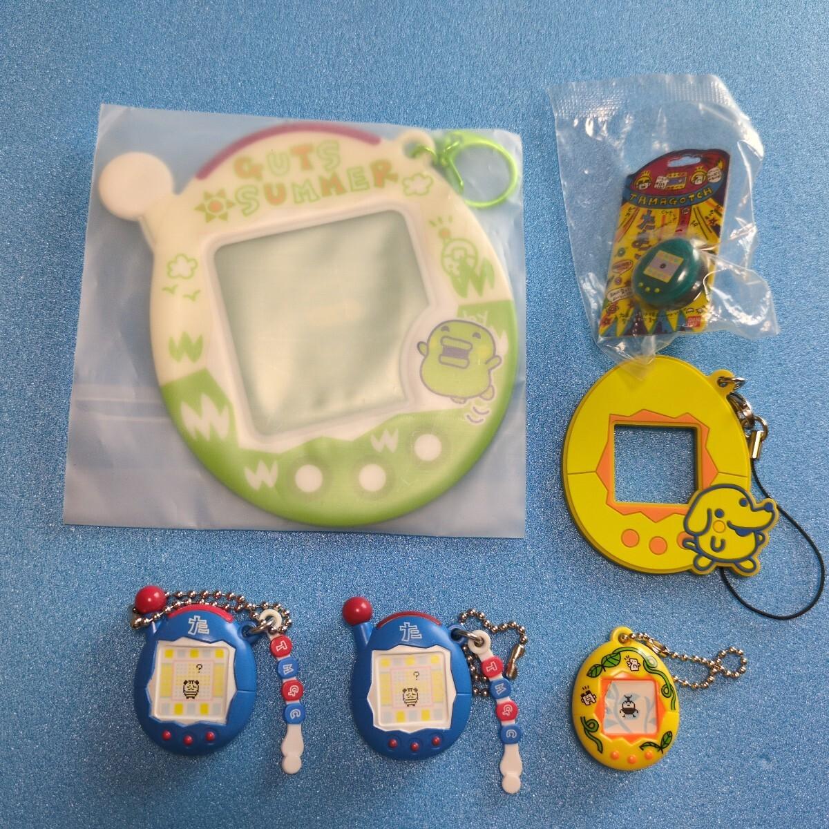 [USED]Tamagotchi card rubber miniature RinColle bundle Pochitchi holder, charm, charm, ring, gacha, sale, Kuchipatchi, Kabutocchi, Tamago,