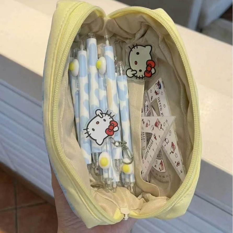 Style Cute Cat Pencil Case With Large Capacity For Middle School Girls