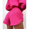 Collar Long Sleeve Shirt Shorts Set Lapel Long Sleeve Shirt Shorts Suit