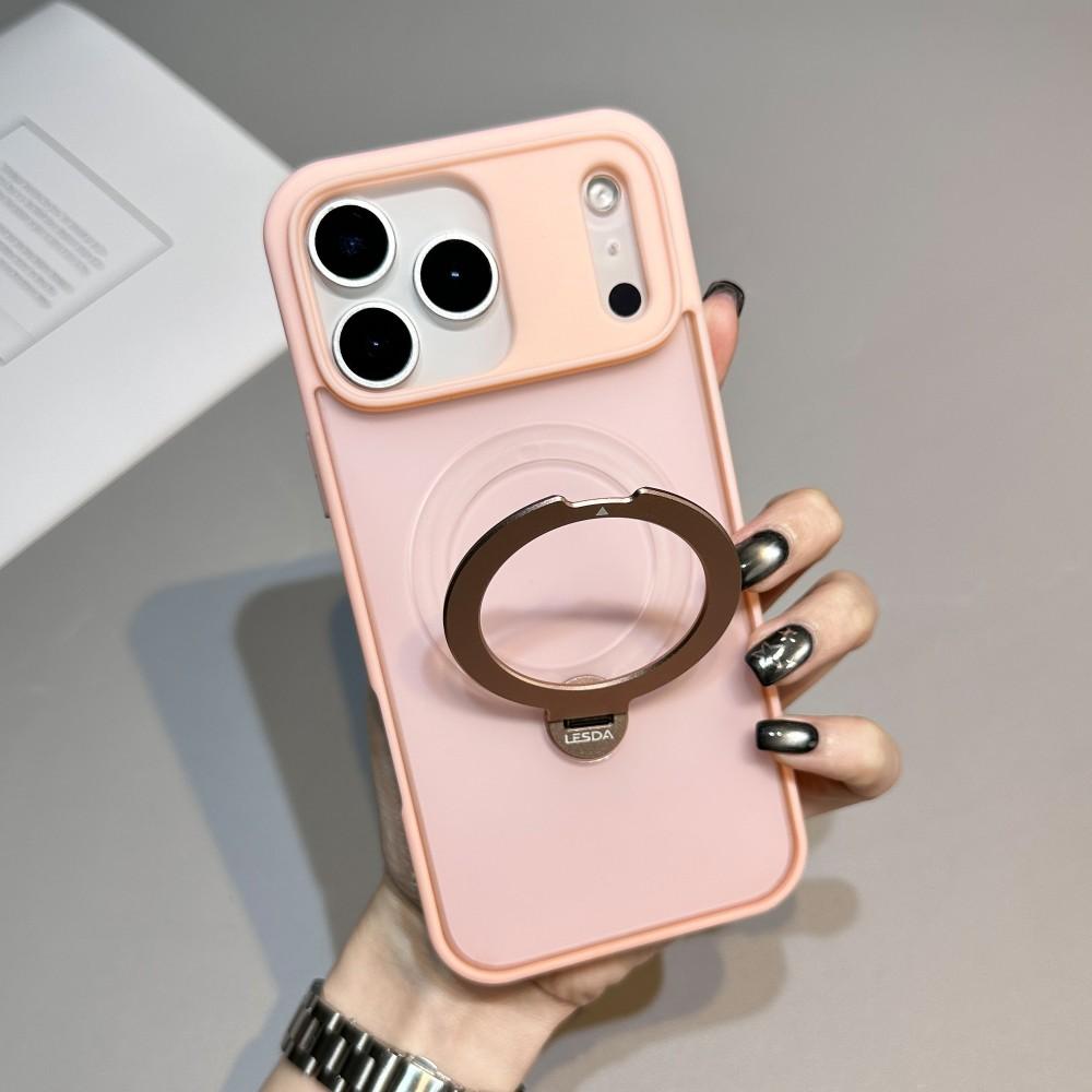 Rotating Bracket Phone Case For Iphone 16 17 Pro Max MagSafe Magnetic PC Hard Shell Protective For Iphone Air Acrylic Back Cover