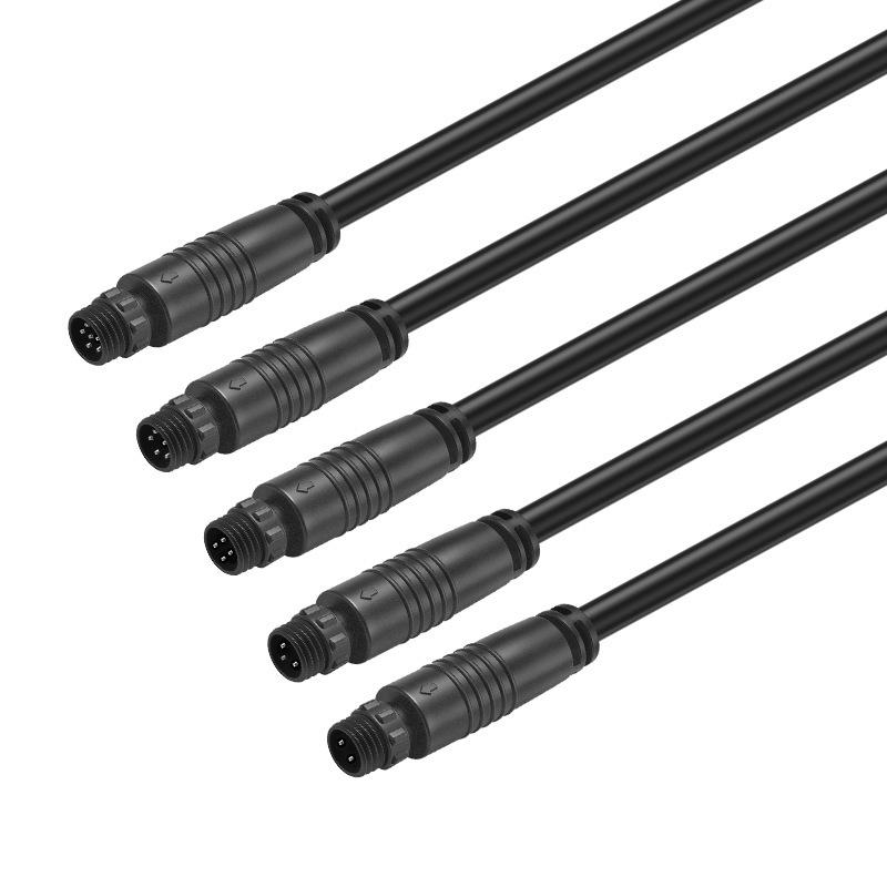 M8 IP67 Waterproof Plug for Motorcycle/Car Sensors and Outdoor LED Lights Power Cord