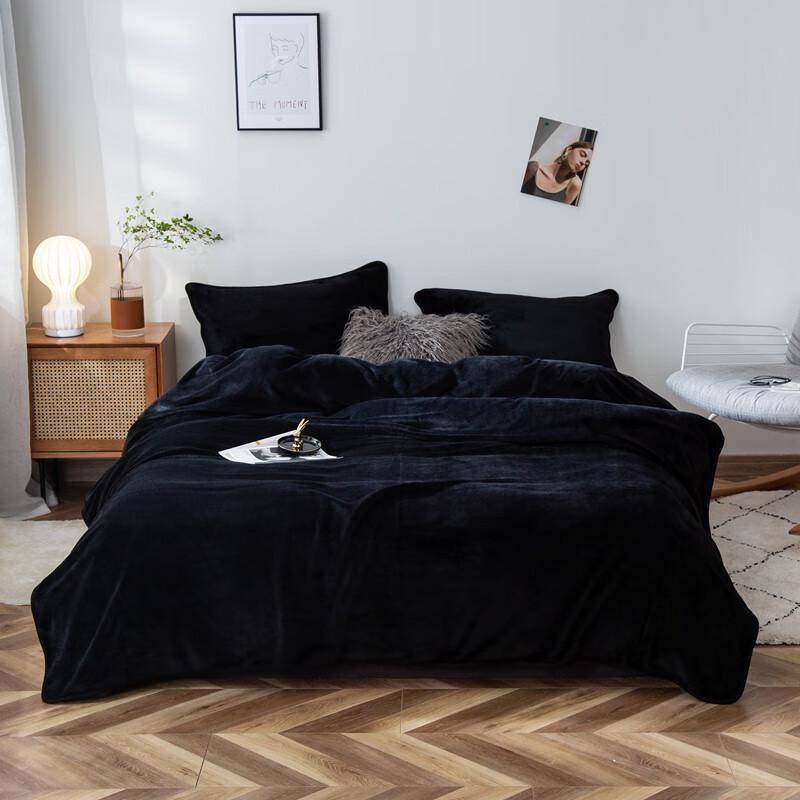Yuan Zhi Wei Thickened Golden Mink Velvet Flannel Blanket 180x200cm Edged