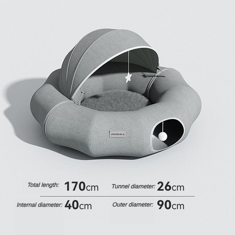 

Кошачий туннель Кошачье гнездо Проход Ползание Побег Прятки Домик Отверстие Лабиринт Игрушка Складной Спальный коврик Товары для питомцев Принадлежности серый