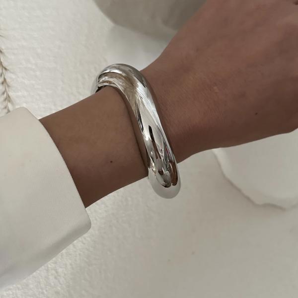 Exaggerated Wide Cuff Bangles Punk Gold Silver Color Geometric Metal Large Bangles for Women Bracelets Men Luxury Jewelry Gift