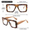 Large-framed Flat-topped Anti-blue Light Glasses Can Modify the Face Shape and Are Worn Daily for Street Photography