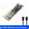 Transparent NVMe M.2 SSD Enclosure, 10Gbps Laptop Mobile Box