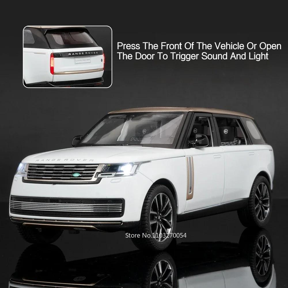 1:24 Land Rover Range Rover Defender Legierungsmodell Cullinan Diecast Auto Spielzeug Türen geöffnet Sound Licht Fahrzeuge Kinder Weihnachtsgeschenke