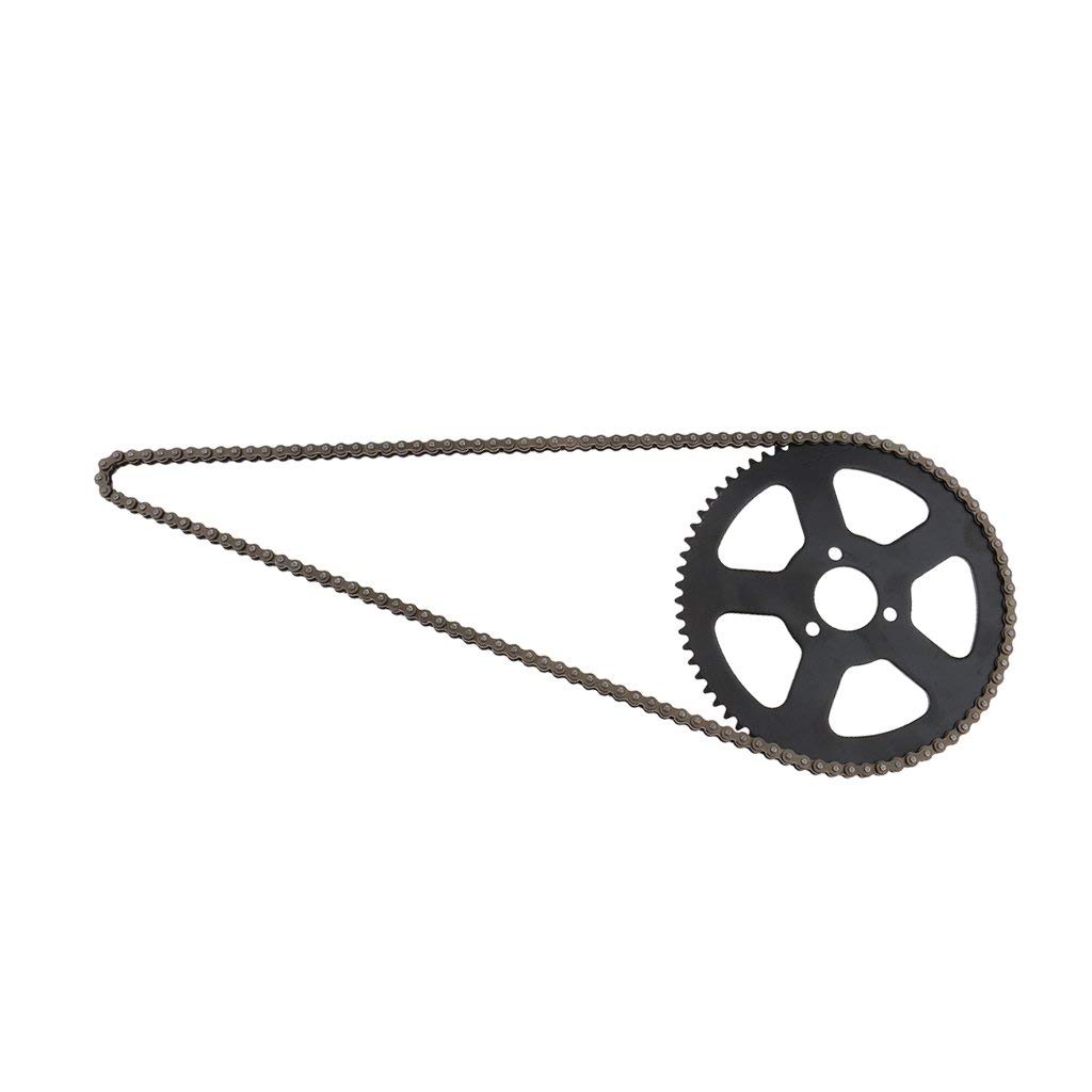 25H 68T 68 Tooth Rear Sprocket + Chain fit for 49CC Mini Small Sports Car Pocket Bike 2 Stroke Off-Road Motorcycle Pinion Chain Drive Gear