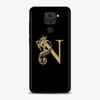 Shell For Xiaomi Redmi Note 11 10 9 8 7 Pro Max 9T 8T 9S Case for Redmi 10 9 8 9C 9A 8A 7A Luxury Golden yellow Crown Letter A-Z