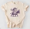 Lustiger schläfriger Cowboy Baby Engel zielt mit Pistole reitet Esel,Comfort Colors® T-Shirt,CE185