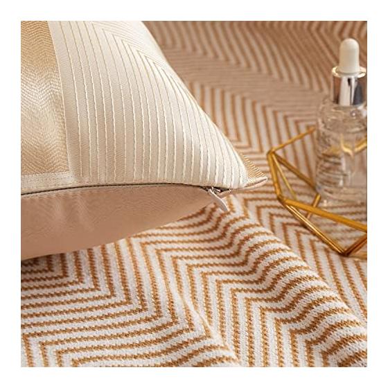 Cushion Cover 45x45cm Scandinavian Set of 2 Stylish Cute Geometric Pattern Jacquard Soft Simple Zipper Interior Home Decoration Car Room Decoration