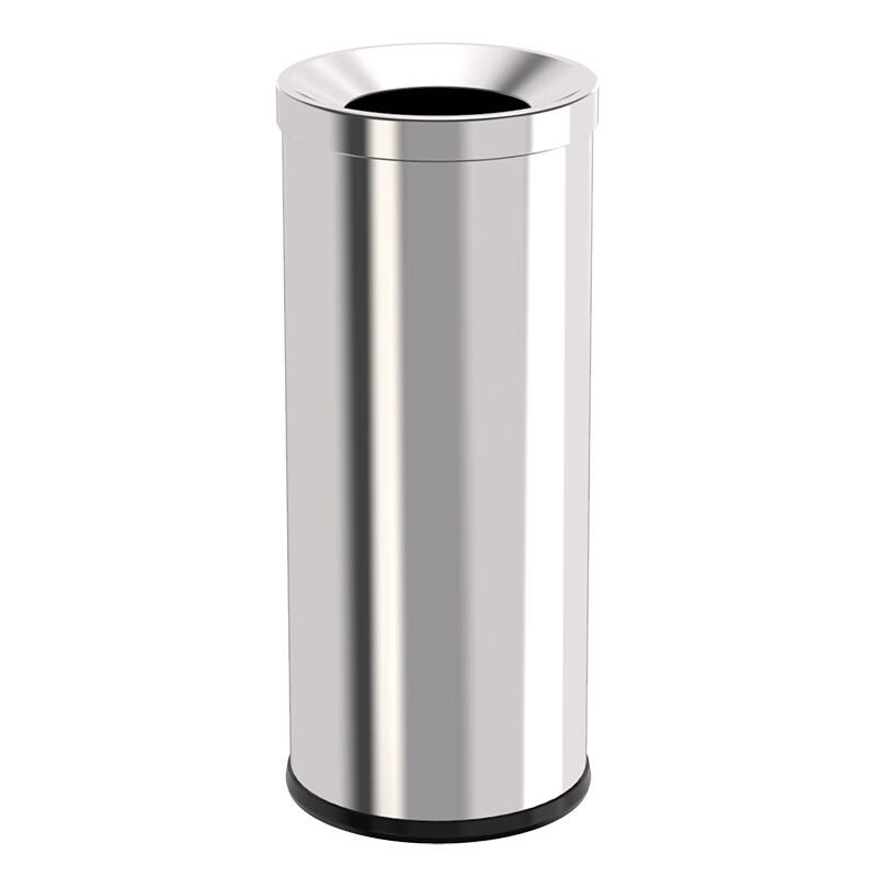 Kelibang Stainless Steel Round Slanted-Opening Waste Bin