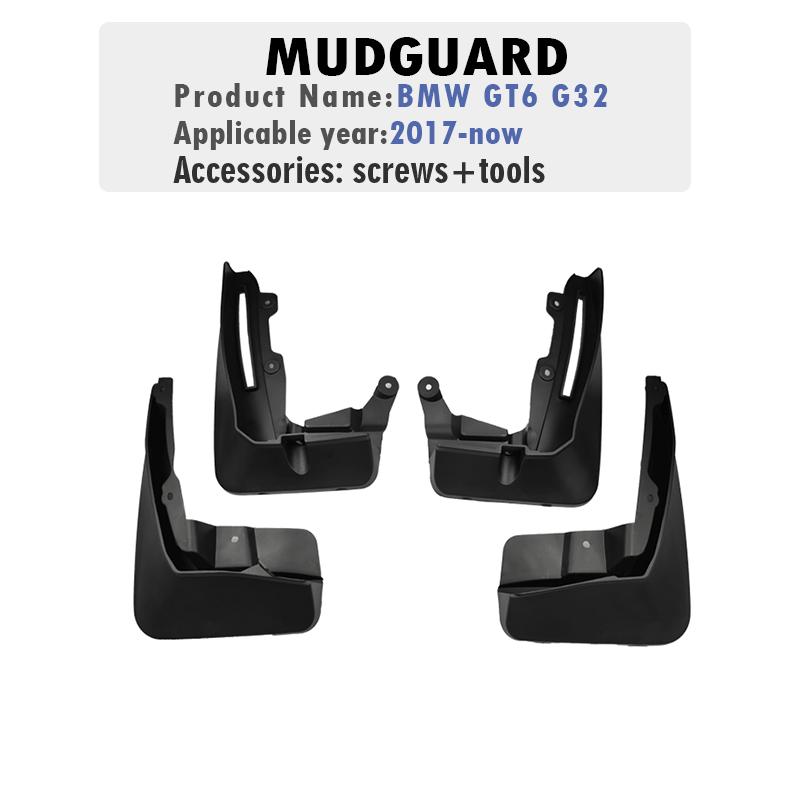 2017- FOR BMW 6 Series GT GT6 G32 Mudguard Fender Mud Flaps Guards Splash Mudflaps Car Accessories Front Rear 4pcs чёрный