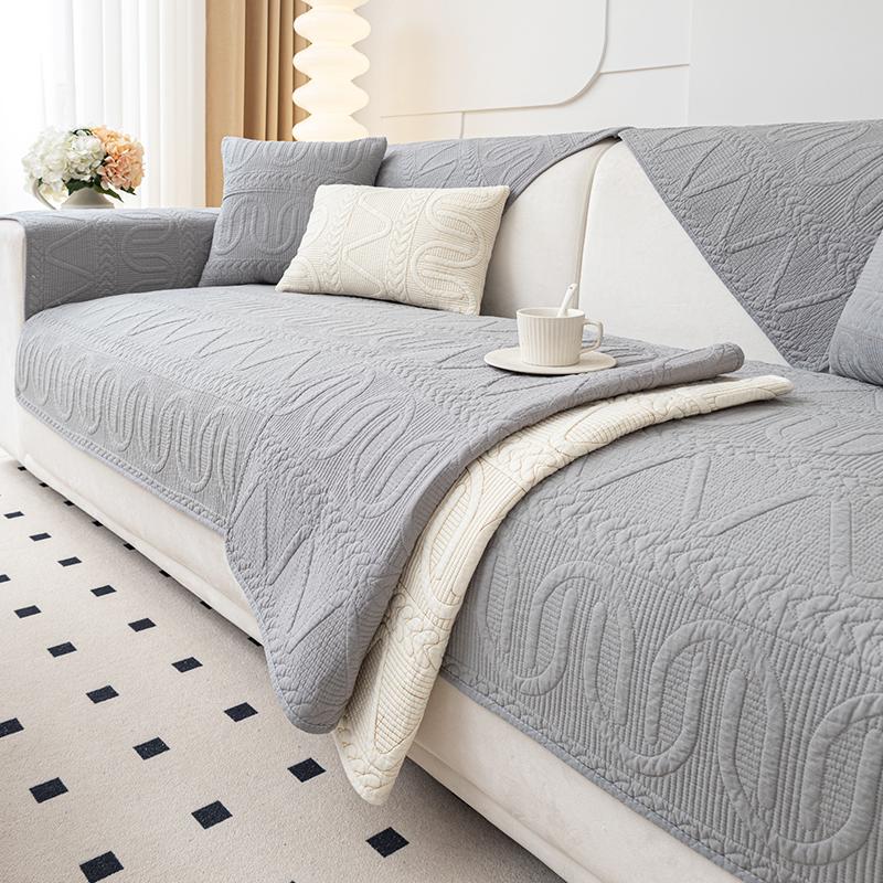 Washed Cotton Fabric Sofa Cushion Four Seasons Universal Non-Slip Seat Cushions Simple Modern Light Luxury Sofa Cover Cover Cloth