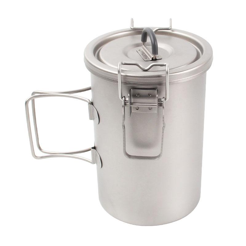 900ml Keith Ti6300 Titanium 256g Cooking Pot Non-stick Rice Cooker Light Weight Cookware With Handle