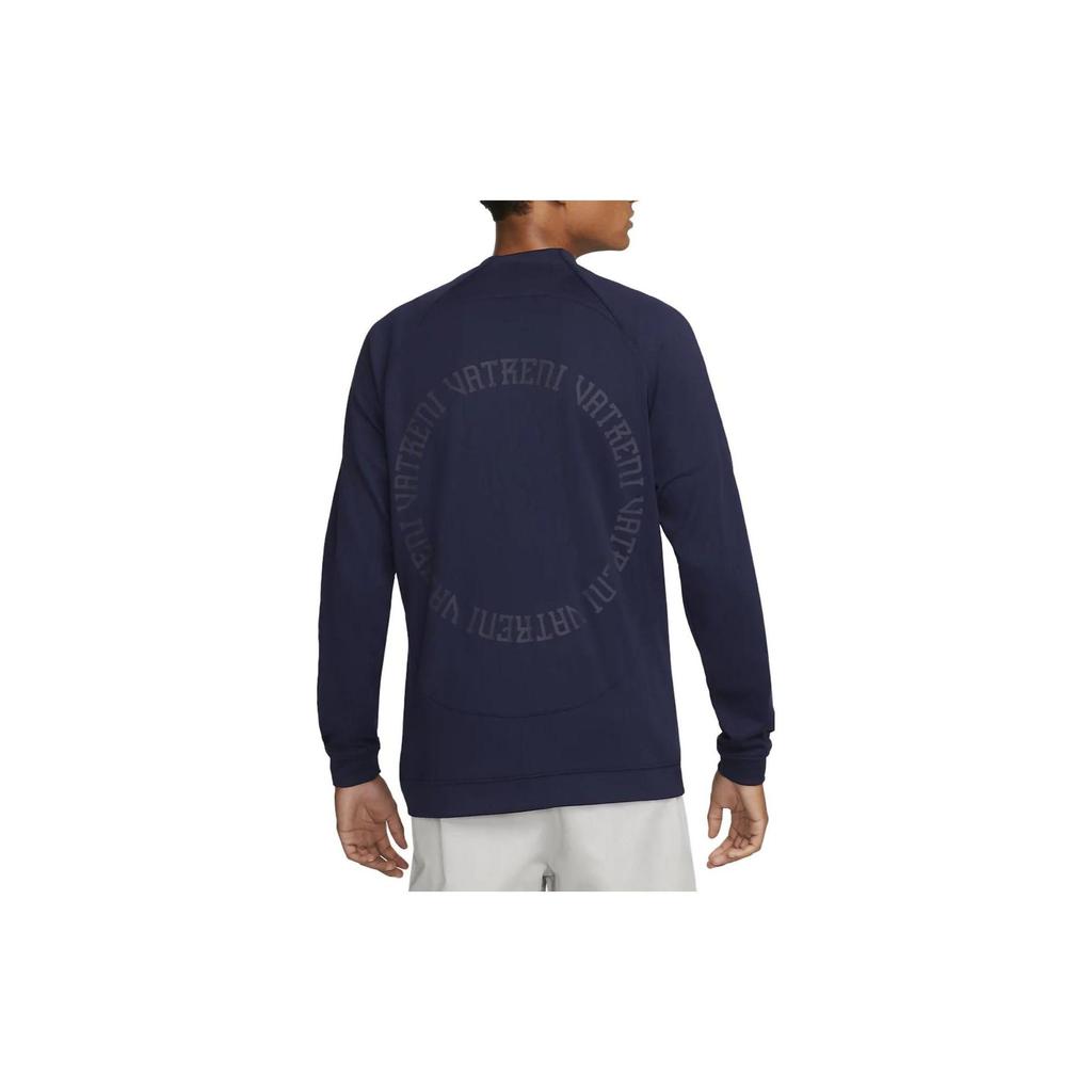 Nike Croatia Academy Pro Football Training Logo Print Zip-Up Casual Jacket Men Outerwear Navy-Blue DH4743-498