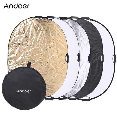 90*120cm 5in1 Disk Dairesel Fotoğraf Stüdyosu Video Işık Reflektörü