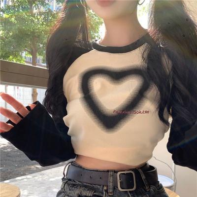 Dámská trička Dlouhý rukáv Dívčí Y2K trička Ležérní Volný čas Streetwear Dívčí Roztomilá trička