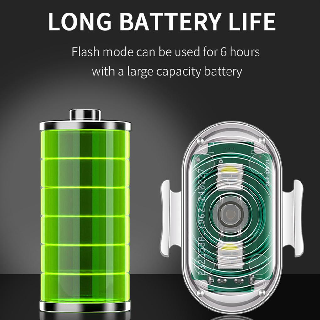 Zdalnie sterowana lampa stroboskopowa LED do samochodów 8 kolorów 10 trybów Lampa ostrzegawcza LED ładowana przez USB, migająca, brązowa